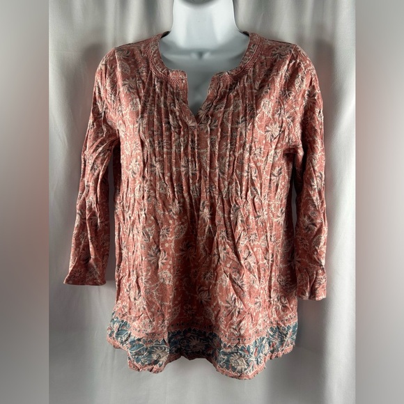 Lucky Brand Tops - Lucky Brand pleat front long sleeve knit shirt S